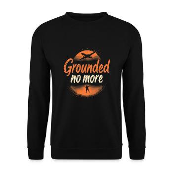 Skydiving Beginners Adventure Nerves - Unisex Sweatshirt - black - Front - Alina (178cm) & Michal (187cm)