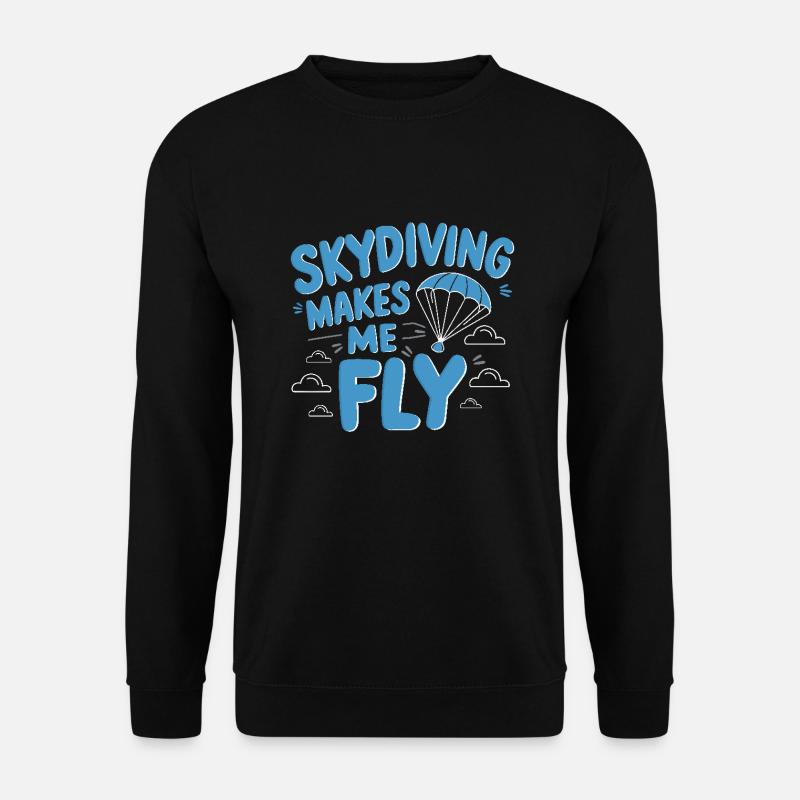 FallscFallschirmspringen Anfänger Abenteuer Nerven - Unisex Pullover - Schwarz