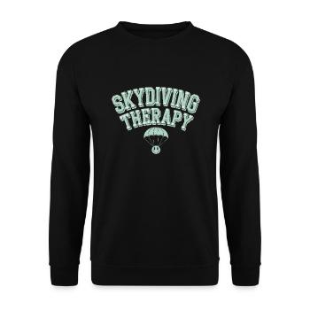 Skydiving Beginners Adventure Nerves - Unisex Sweatshirt - black - Front - Alina (178cm) & Michal (187cm)
