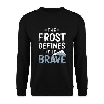 Winter Camper Snow Camping Adventure - Unisex Sweatshirt - black - Front - Alina (178cm) & Michal (187cm)