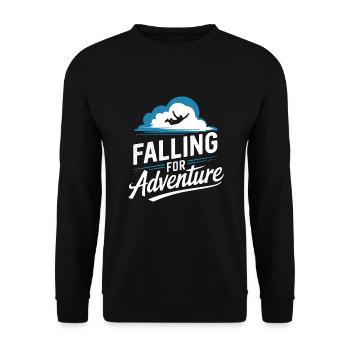 Parachutisme Débutants Aventure Nerfs - Sweat-shirt Unisexe - noir - Devant - Alina (178cm) & Michal (187cm)