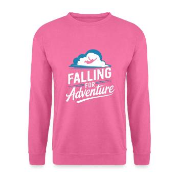 FallscFallschirmspringen Anfänger Abenteuer Nerven - Unisex Pullover - Pink - Vorne