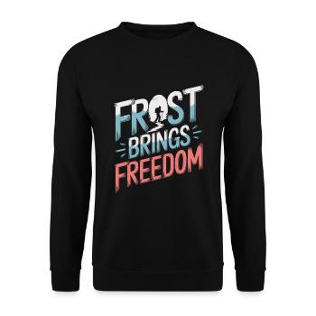 Winter Camper Snow Camping Adventure - Unisex Sweatshirt - black - Front - Alina (178cm) & Michal (187cm)
