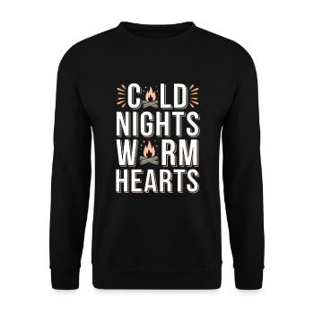 Winter Camper Snow Camping Adventure - Unisex Sweatshirt - black - Front - Alina (178cm) & Michal (187cm)