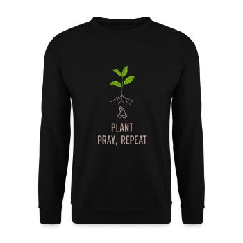 DIY Jardin, Jardinage, Humour, Plantes - Sweat-shirt Unisexe - noir - Devant - Alina (178cm) & Michal (187cm)