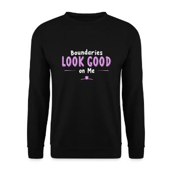 "discovering My - Unisex Sweatshirt - black - Front - Alina (178cm) & Michal (187cm)
