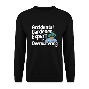 DIY Garden Fights, Gardening, Humor, Plants - Unisex Sweatshirt - black - Front - Alina (178cm) & Michal (187cm)