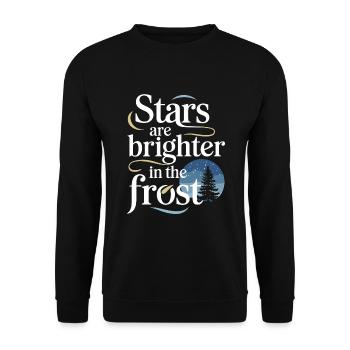 Winter Camper Snow Camping Adventure - Unisex Sweatshirt - black - Front - Alina (178cm) & Michal (187cm)