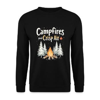 Winter Camper Snow Camping Adventure - Unisex Sweatshirt - black - Front - Alina (178cm) & Michal (187cm)