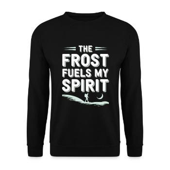 Winter Camper Snow Camping Adventure - Unisex Sweatshirt - black - Front - Alina (178cm) & Michal (187cm)