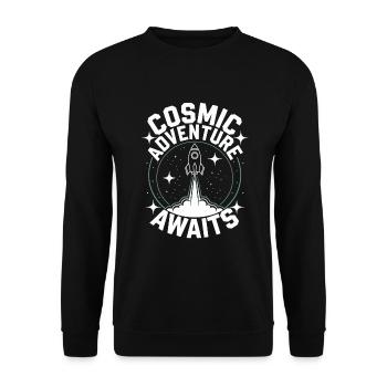 Spieler Mit Weltraumthemen Cosmic Gaming Sci-fi - Unisex Pullover - Schwarz - Vorne - Alina (178cm) & Michal (187cm)