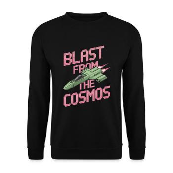 Spieler Mit Weltraumthemen Cosmic Gaming Sci-fi - Unisex Pullover - Schwarz - Vorne - Alina (178cm) & Michal (187cm)
