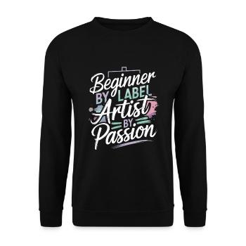 Creative Hobby For Beginners In The - Unisex Sweatshirt - black - Front - Alina (178cm) & Michal (187cm)