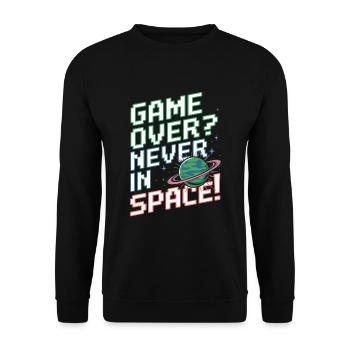 Spieler Mit Weltraumthemen Cosmic Gaming Sci-fi - Unisex Pullover - Schwarz - Vorne - Alina (178cm) & Michal (187cm)