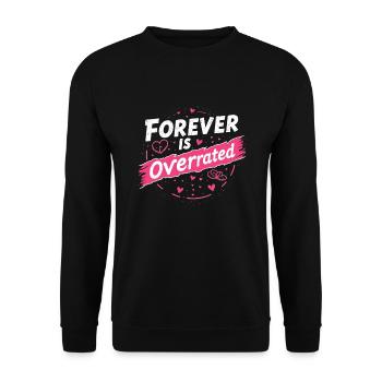 Grunge Saint-Valentin Sombre Romance Amour énervé - Sweat-shirt Unisexe - noir - Devant - Alina (178cm) & Michal (187cm)