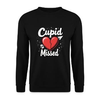 Grunge Saint-Valentin Sombre Romance Amour énervé - Sweat-shirt Unisexe - noir - Devant - Alina (178cm) & Michal (187cm)