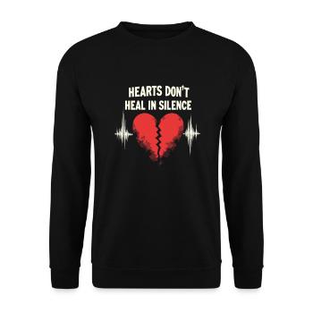 Grunge Saint-Valentin Sombre Romance Amour énervé - Sweat-shirt Unisexe - noir - Devant - Alina (178cm) & Michal (187cm)