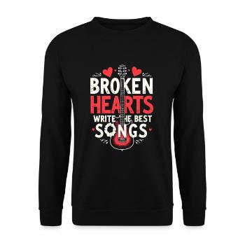 Grunge Saint-Valentin Sombre Romance Amour énervé - Sweat-shirt Unisexe - noir - Devant - Alina (178cm) & Michal (187cm)