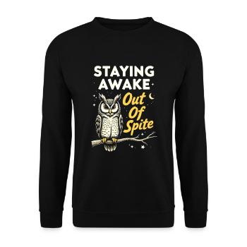 Revenge Bedtime Postponement Night Owl Sleep - Unisex Sweatshirt - black - Front - Alina (178cm) & Michal (187cm)