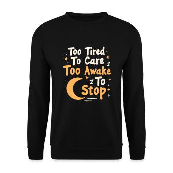 Revenge Bedtime Postponement Night Owl Sleep - Unisex Sweatshirt - black - Front - Alina (178cm) & Michal (187cm)