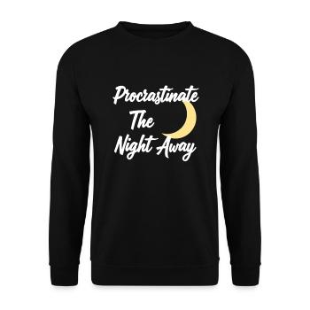 Revenge Bedtime Postponement Night Owl Sleep - Unisex Sweatshirt - black - Front - Alina (178cm) & Michal (187cm)