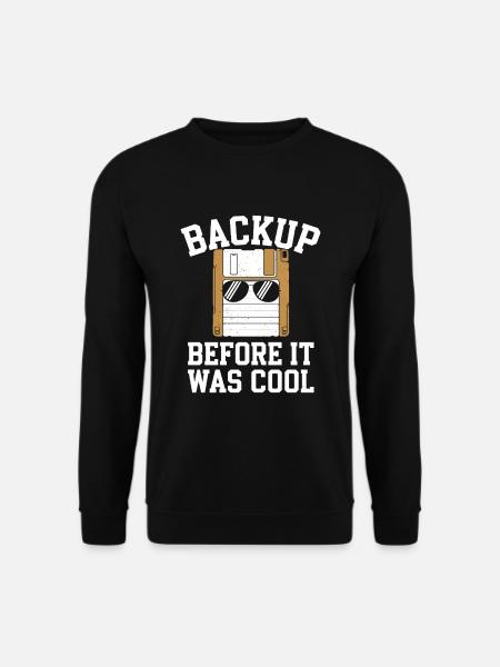 Diskette Retro Tech Nostalgie Old School - Uniseks sweater - zwart
