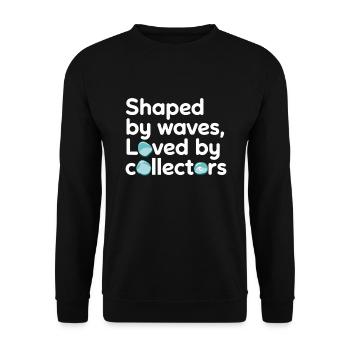 Sea Glass Hunters Collect Marine Treasures - Unisex Sweatshirt - black - Front - Alina (178cm) & Michal (187cm)