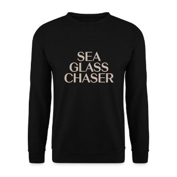 Sea Glass Hunters Collect Marine Treasures - Unisex Sweatshirt - black - Front - Alina (178cm) & Michal (187cm)