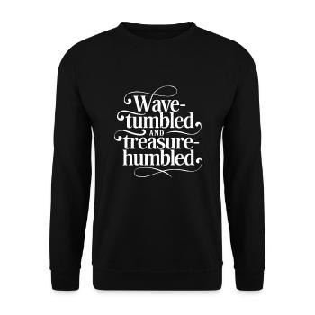 Sea Glass Hunters Collect Marine Treasures - Unisex Sweatshirt - black - Front - Alina (178cm) & Michal (187cm)