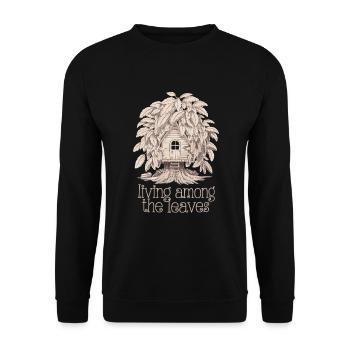 Constructeur de cabanes dans les arbres Construction de cabane dans les arbres - Sweat-shirt Unisexe - noir - Devant - Alina (178cm) & Michal (187cm)