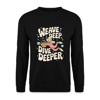 Unterwasser Korb Weben Skurrile Kunsthandwerk - Unisex Pullover - Schwarz - Vorne - Alina (178cm) & Michal (187cm)
