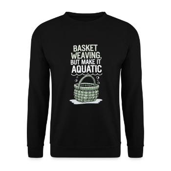 Unterwasser Korb Weben Skurrile Kunsthandwerk - Unisex Pullover - Schwarz - Vorne - Alina (178cm) & Michal (187cm)