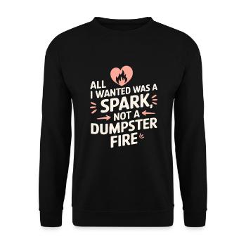 Dating Disaster Comedy Funny Fails - Unisex Sweatshirt - black - Front - Alina (178cm) & Michal (187cm)
