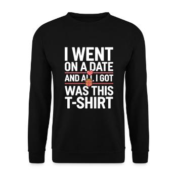 Dating-katastrophenkomödie Lustig Scheitert - Unisex Pullover - Schwarz - Vorne - Alina (178cm) & Michal (187cm)