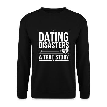 Dating-katastrophenkomödie Lustig Scheitert - Unisex Pullover - Schwarz - Vorne - Alina (178cm) & Michal (187cm)
