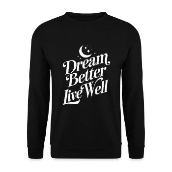 Sleep Hygiene Enthusiasts, Restful Nights, - Unisex Sweatshirt - black - Front - Alina (178cm) & Michal (187cm)