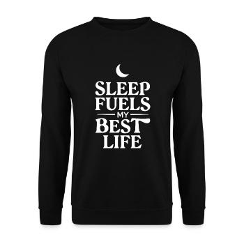 Sleep Hygiene Enthusiasts, Restful Nights, - Unisex Sweatshirt - black - Front - Alina (178cm) & Michal (187cm)