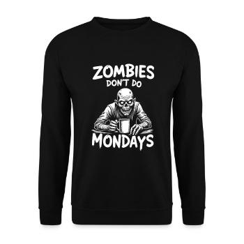 Zombie Apocalypse Humour Drôle Mort-vivant Citations - Sweat-shirt Unisexe - noir - Devant - Alina (178cm) & Michal (187cm)