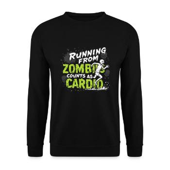 Zombie Apocalypse Humor Lustige Untote Zitate - Unisex Pullover - Schwarz - Vorne - Alina (178cm) & Michal (187cm)