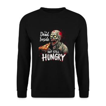 Zombie Apocalypse Humor Lustige Untote Zitate - Unisex Pullover - Schwarz - Vorne - Alina (178cm) & Michal (187cm)