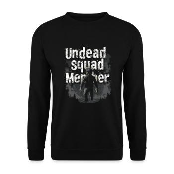 Zombie Apocalypse Humor Lustige Untote Zitate - Unisex Pullover - Schwarz - Vorne - Alina (178cm) & Michal (187cm)
