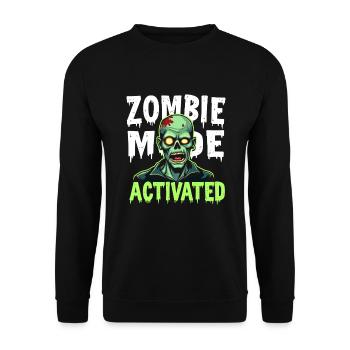 Zombie Apocalypse Humor Lustige Untote Zitate - Unisex Pullover - Schwarz - Vorne - Alina (178cm) & Michal (187cm)