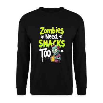 Zombie Apocalypse Humor Lustige Untote Zitate - Unisex Pullover - Schwarz - Vorne - Alina (178cm) & Michal (187cm)