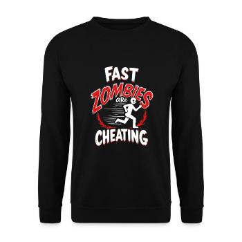 Zombie Apocalypse Humor Lustige Untote Zitate - Unisex Pullover - Schwarz - Vorne - Alina (178cm) & Michal (187cm)