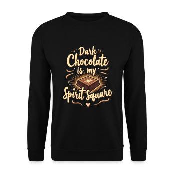 Amateurs de chocolat, Amateurs de chocolat noir, - Sweat-shirt Unisexe - noir - Devant - Alina (178cm) & Michal (187cm)
