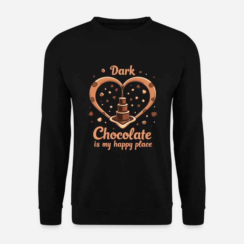 Chocolate enthusiasts, Dark chocolate fans, - Unisex Sweatshirt - black