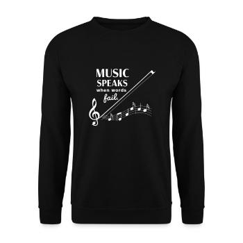 Violinists, String Instrument Musicians, Classical Music - Unisex Sweatshirt - black - Front - Alina (178cm) & Michal (187cm)