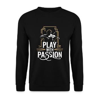 Violinists, String Instrument Musicians, Classical Music - Unisex Sweatshirt - black - Front - Alina (178cm) & Michal (187cm)