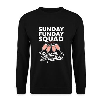 Brunch Kultur Bodenlos Mimosen Liebhaber - Unisex Pullover - Schwarz - Vorne - Alina (178cm) & Michal (187cm)