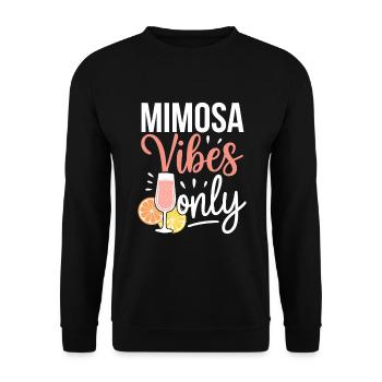 Brunch Culture Bottomless Mimosa Lovers - Unisex Sweatshirt - black - Front - Alina (178cm) & Michal (187cm)